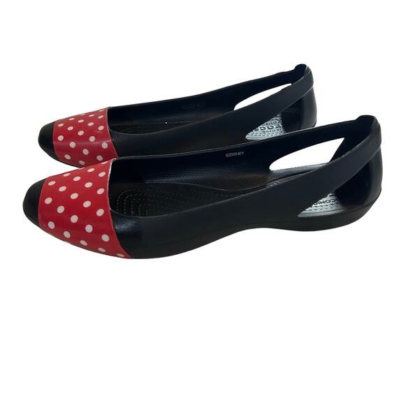 Crocs Sienna Ballet Flat x Disney Minnie Mouse Polka Dot Women's Size 9 - Picture 9 of 9